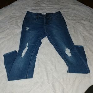 distressed jeans